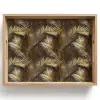 Tropisch - Bladeren - Goud Dienblad Rechthoek middel 911 -z3d_shopping