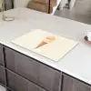 Minimalistisch - Schepijs - Hoorntje - Beige Inductie beschermer vinyl 3mm klein -sfeer8