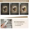 Abstract - Zwart - Goud - Modern Light Box met kabel (Tafellamp) klein -USP_dimbaarNL
