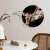 Giraffe - Dieren - Zwart - Portret - Dieren Wandcirkel kunststof plaat 5mm dik klein -sfeer4
