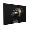 Vrouw - Zwart - Goud - Sieraden canvas 2cm klein -z3d