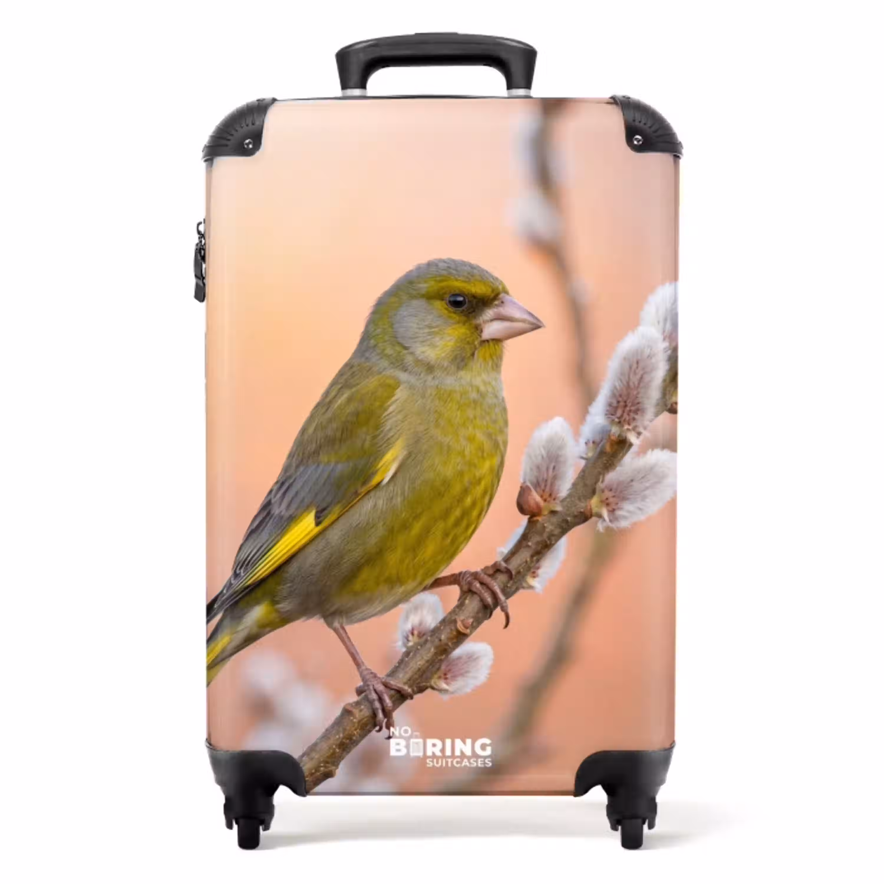 Groenling - Katjes - Lente - Natuur - Zacht NBS - Handbagage koffer - Volwassenen Unisex middel -productfoto_recht