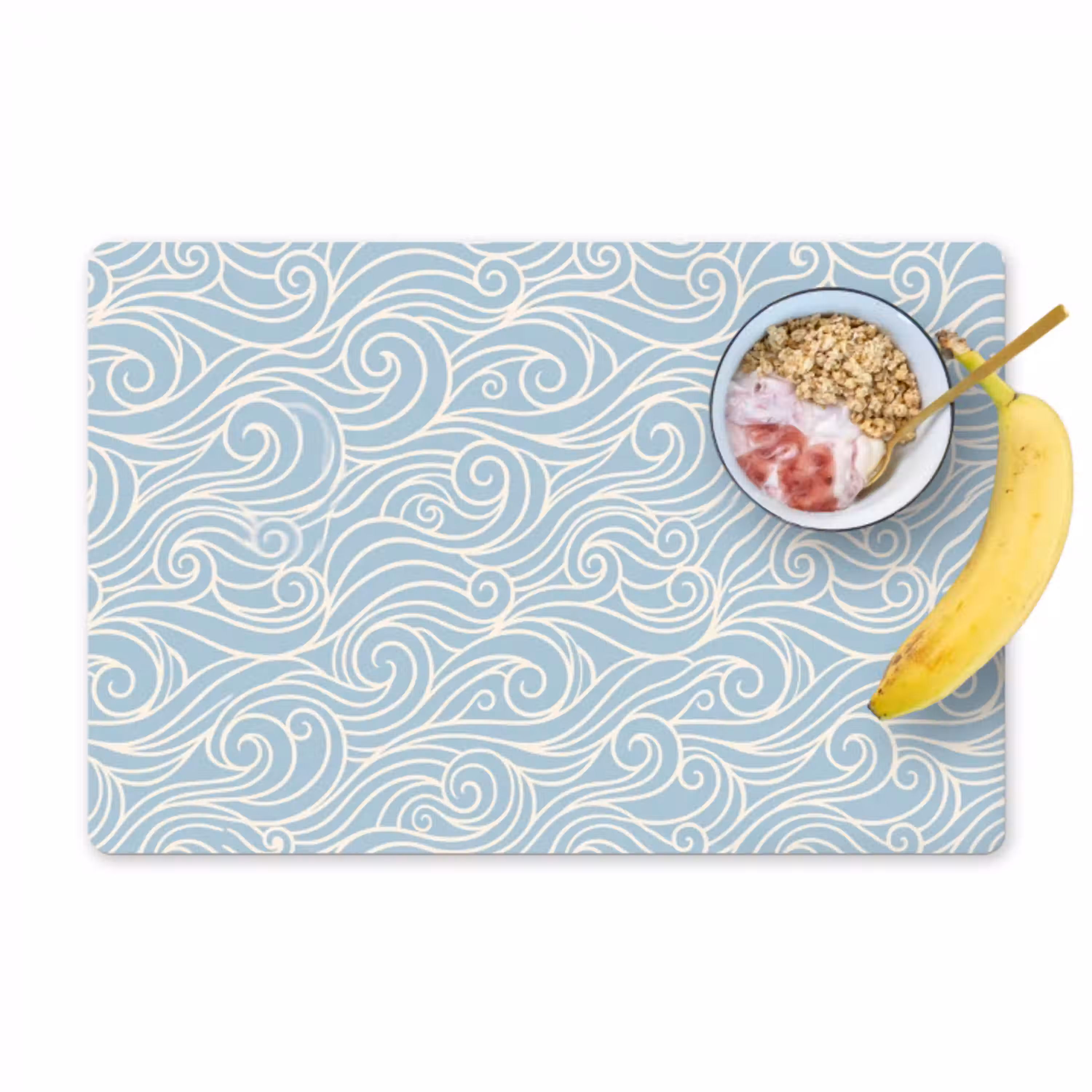 Golf - Abstract - Natuur - Modern - Blauw Placemat vinyl groot -zzzproduct_Kitchenyeah-website