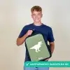 Groen met T-rex dino Rugzak - Zwart middel -sfeer7_NL