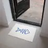Vis - Minimalistisch - Blauw - Lijn Deurmat klein -sfeer5