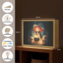 Tovenares - Meisje - Boeken - Toveren Light Box met batterij (Wandlamp kind) middel -USP_websiteoverzichtDE