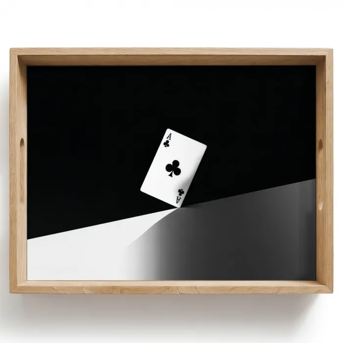 Speelkaart - Klaver - Abstract - Zwart Dienblad Rechthoek middel -z3d_shopping