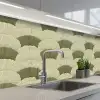 Bladeren - Structuur - Groen keuken achterwand 2 middel 871 -3d_schuin