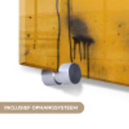 Meisje - Boek - Gele Muur - Graffiti plexiglas 5mm klein -zzsysteem_NL