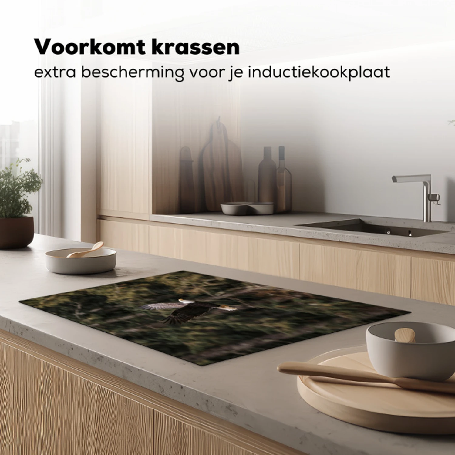 Zeearend - Vliegen - Bos - Natuur Inductie beschermer vinyl 3mm klein -sfeer1