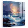 Golven - Zee - Kleurrijk - Rotsen plexiglas 5mm klein -zzzproduct_nieuw