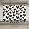 Hartjes - Patroon - Zwart keuken achterwand spatscherm klein 900 -3d_website