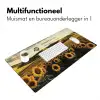Zonnebloem - Veld - Windmolen Muismat XXL klein -sfeer4