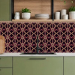 Symmetrisch - Tegel - Burgundy keuken achterwand 2 middel 871 -sfeer3