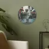 Boeket - Bloemen - Kleurrijk - Astronaut Akoestische PET Vilt - Rond klein -sfeer2
