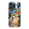 Huizen - Mozaïek - Sinaasappelbomen - Zee Telefoonhoesje iPhone 17 Pro klein -3d