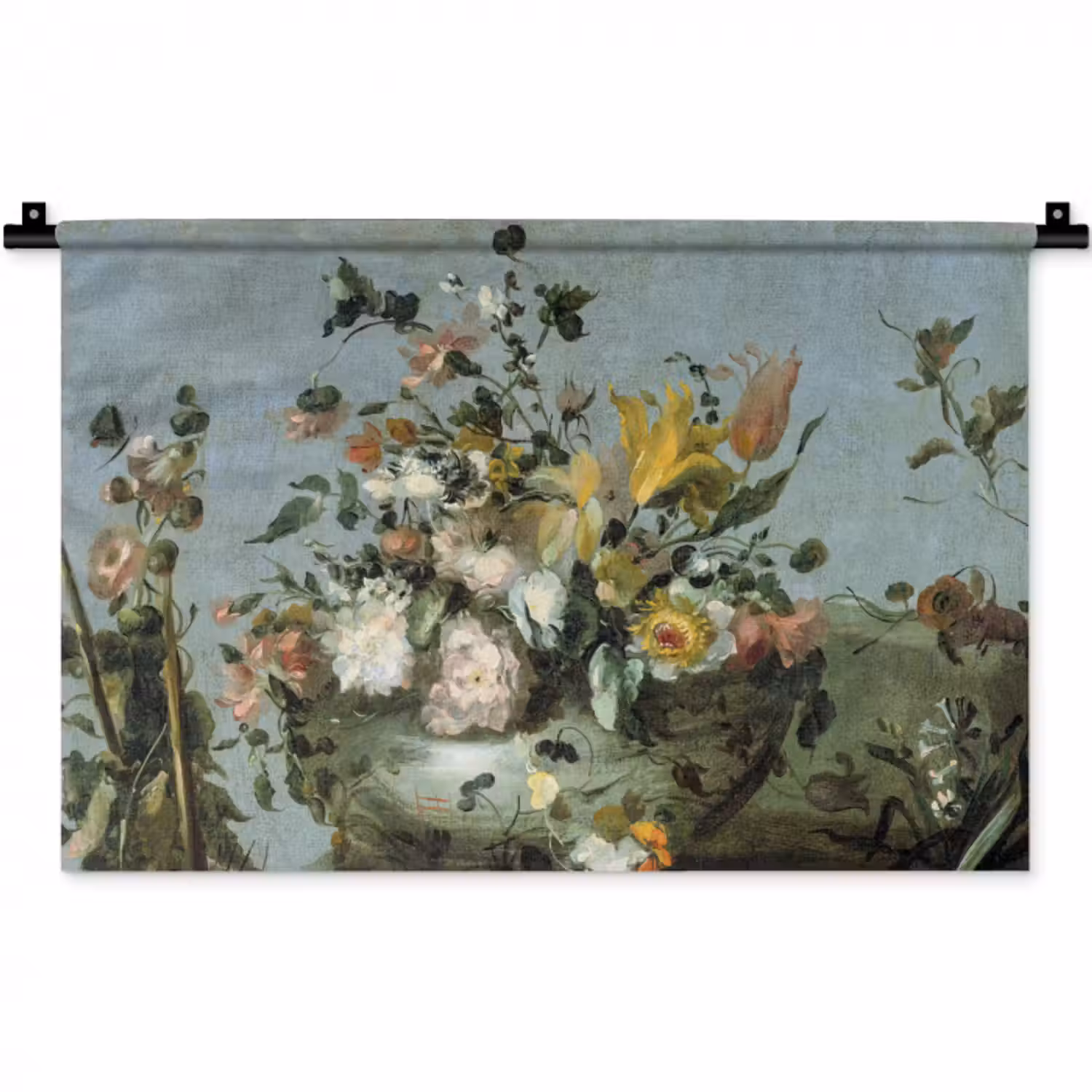 Wandteppich - Blumen - Alte Meister - Ölfarbe