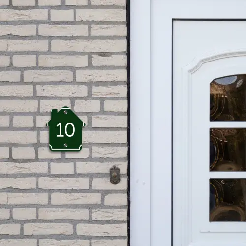 Groen - Kader - Regulier Naambord Huisje klein -sfeer1