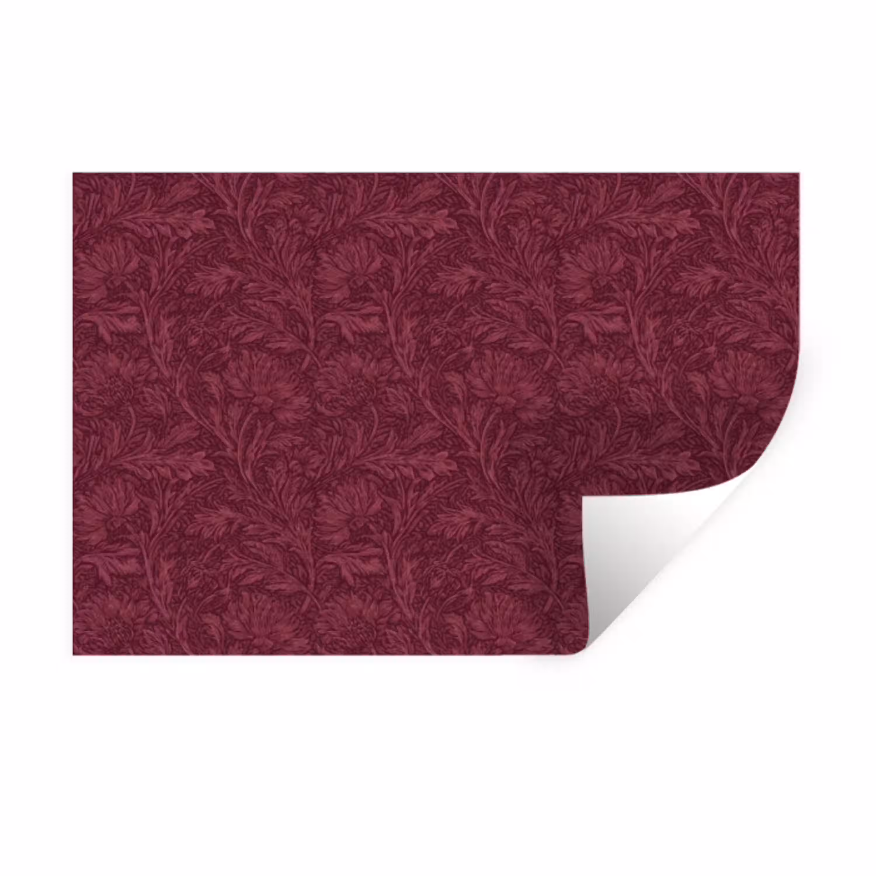 Bladeren - Patroon - Paars Muursticker klein 286 -3d