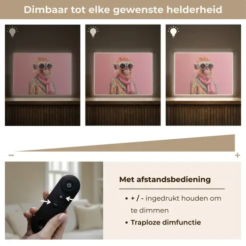 Sjaal - Aap - Zonnebril - Jasje Light Box met batterij (Wandlamp) middel -USP_dimbaarNL