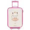 Ballerina kitten in beige kleuren Kinderkoffer - Roze klein -zz3dotto