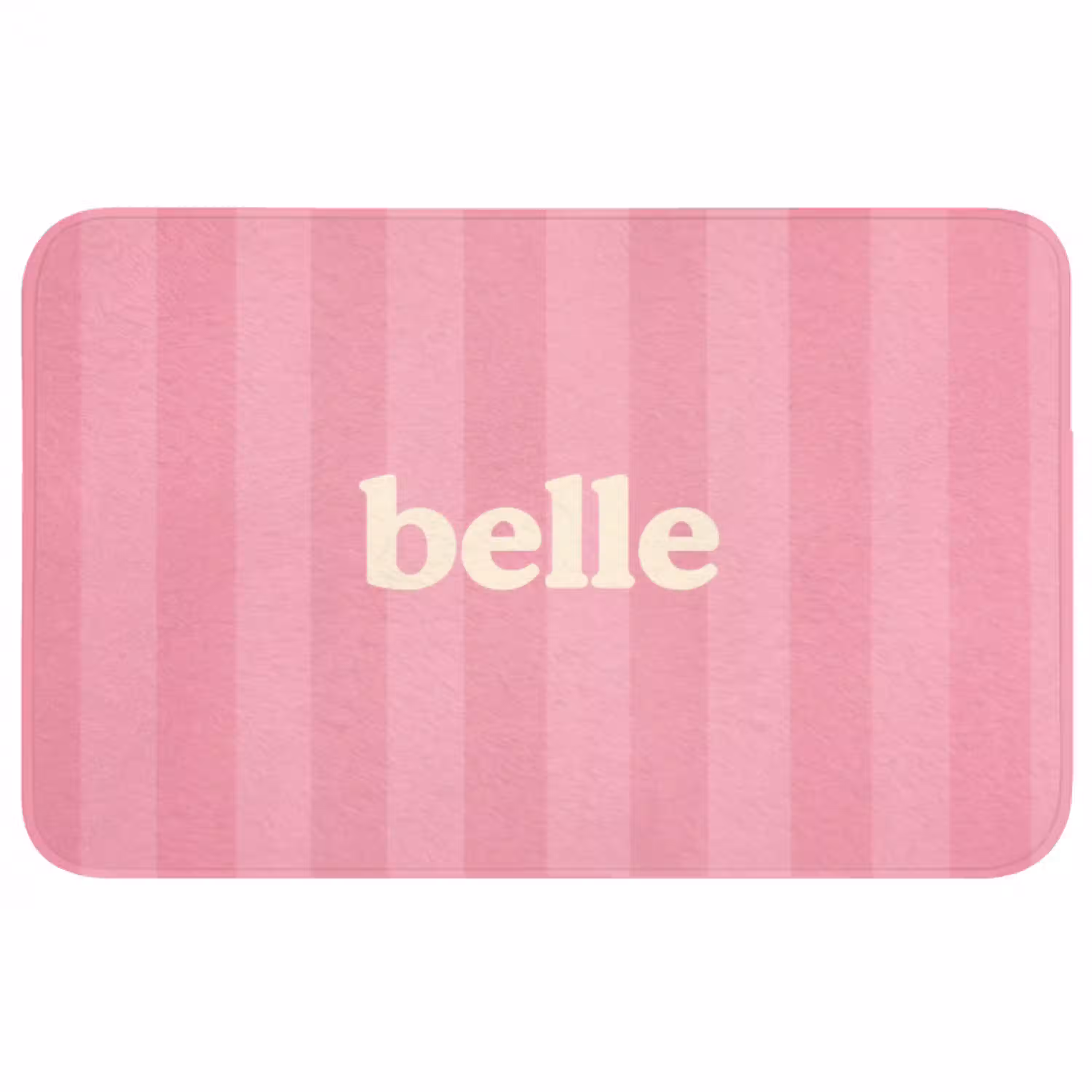 Roze - Gestreept - Belle Badmat middel -3d
