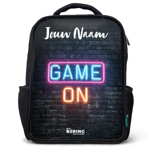 Game - Neon - Muur Rugzak - Zwart middel -3d
