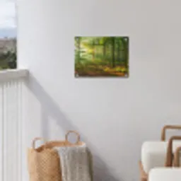 Ochtendlicht in het bos tuinposter los doek klein -sfeer8