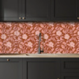 Patroon - Bladeren - Terracotta keuken achterwand 2 middel 871 -sfeer1