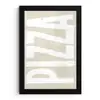 Pizza - Decoratie - Japandi - Wit fotolijst zwart zonder passe partout klein -3d