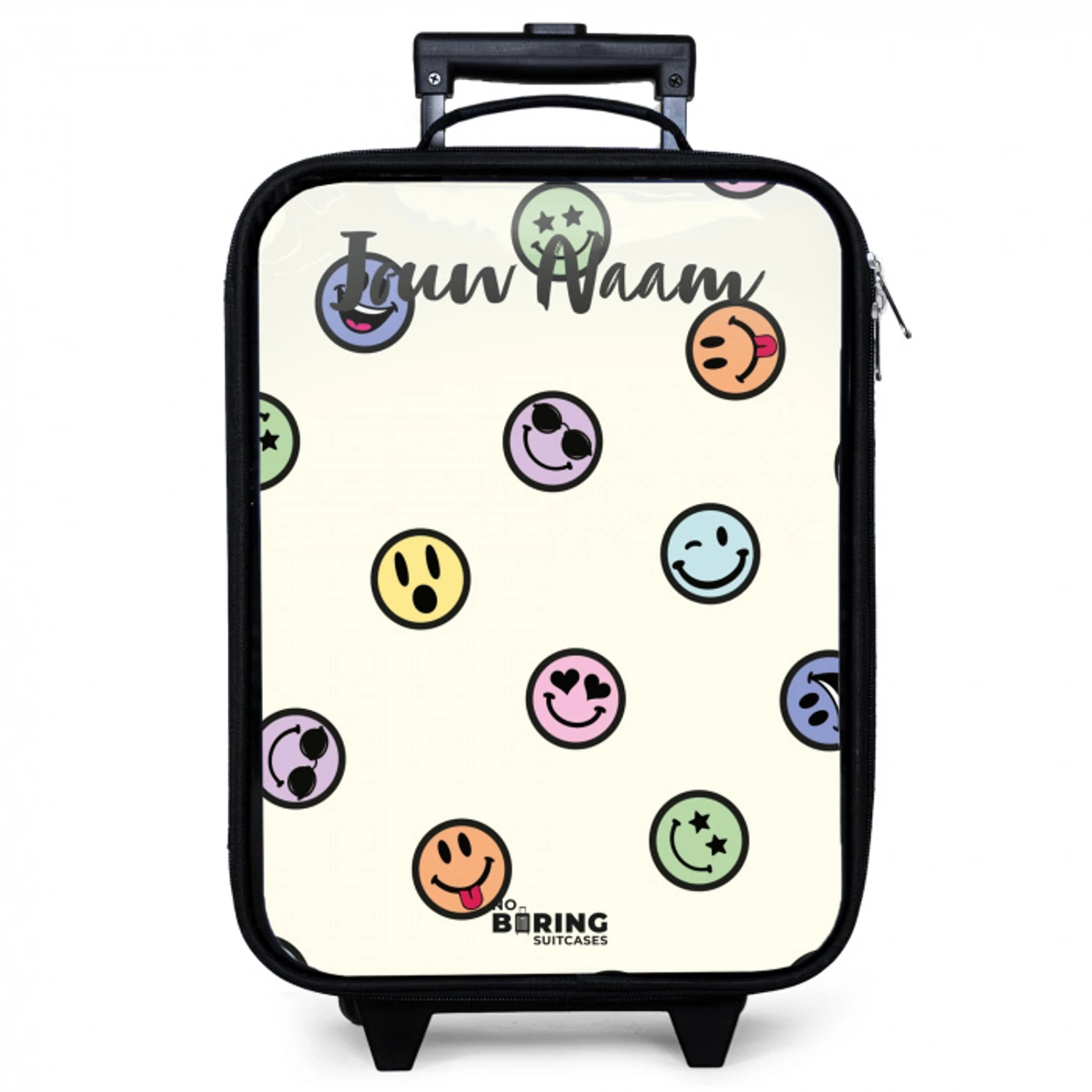 Speelse smiley-mix Kinderkoffer - Zwart klein -zzz_website3d