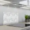 Lichtgrijs - Ruw - Subtiel keuken achterwand spatscherm klein 900 -3d_schuin