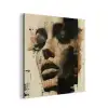 Vrouw - Gezicht - Abstract - Kunst aluminium wit klein -3d