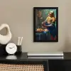 Melkmeisje - Amandelbloesem - Van Gogh - Vermeer - Schilderij - Oude meesters fotolijst zwart zonder passe partout klein -sfeer1