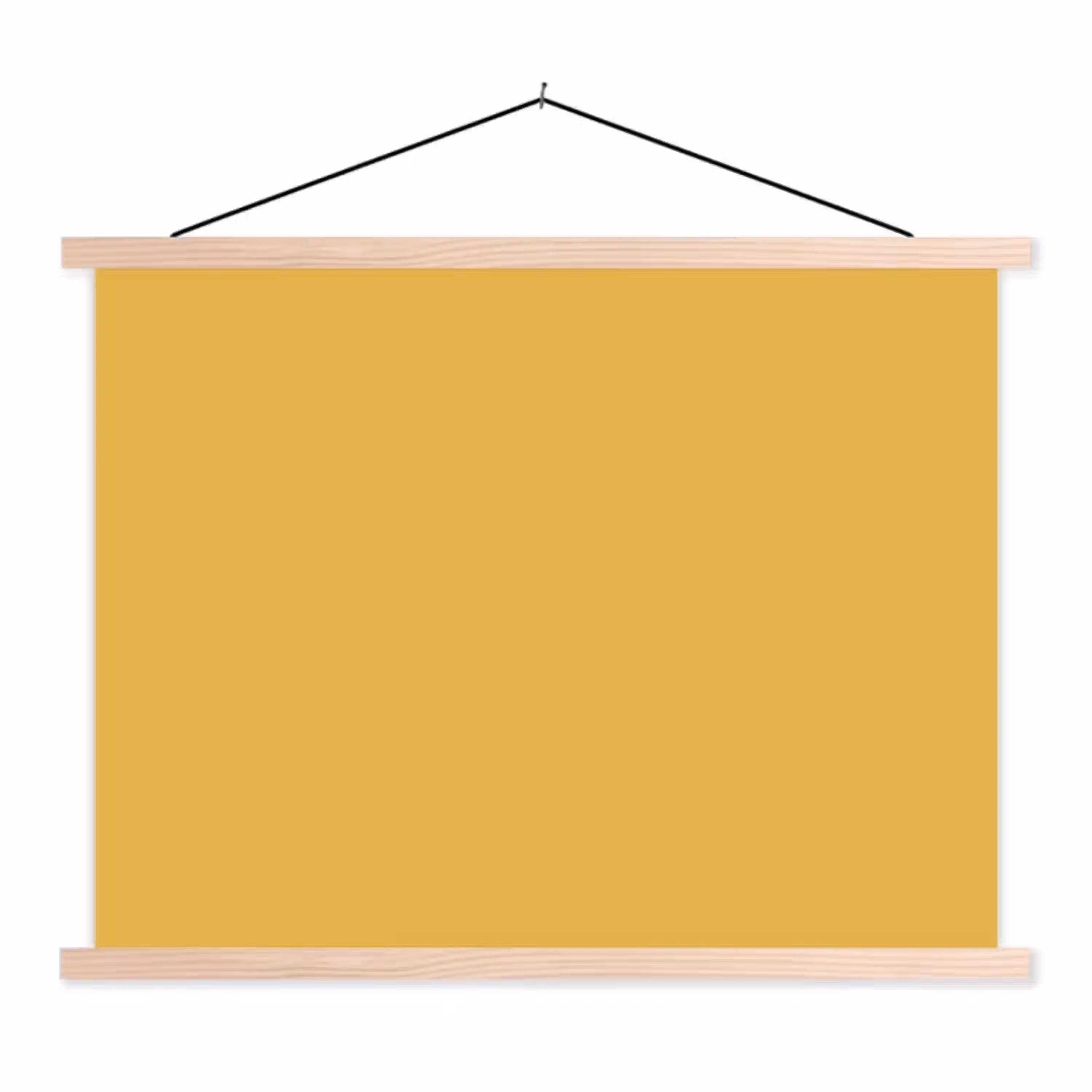 Joyful - Mustard - Geel textielposter latten blank klein 122 -3d