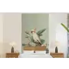 Gele kuifkaketoe - paradijsvogelbloemen - Groen fotobehang vinyl groot -bed