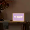 Oh darling - Hart - Paars Light Box met kabel (Tafellamp) klein -sfeer4