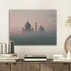 Moskee - Minaretten - Roze mist PET vilt klein -sfeer1