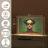 Vrouw - Groen - Bril - Aesthetic - Modern Light Box met kabel (Tafellamp) klein -USP_websiteoverzichtNL