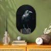 Raaf - Vogels - Zwart Wandcirkel Ovaal Forex klein -sfeer2