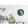 Pannenkoeken - Steentjes - Glitter - Slagroom Wandcirkel aluminium klein -kinderkamer