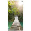 Hangbrug in het Regenwoud tuinposter los doek klein -3d