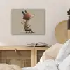 Vos - Gele bloemen - Minimalistisch PET vilt klein -sfeer3