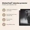 Olifant - Zwart - Wit - Rook Inductie beschermer vinyl 3mm middel -vsfeer2_ENG