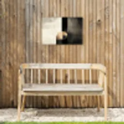 Vormen - Modern - Zwart Tuinposter op houten frame 2 cm dik klein -sfeer4