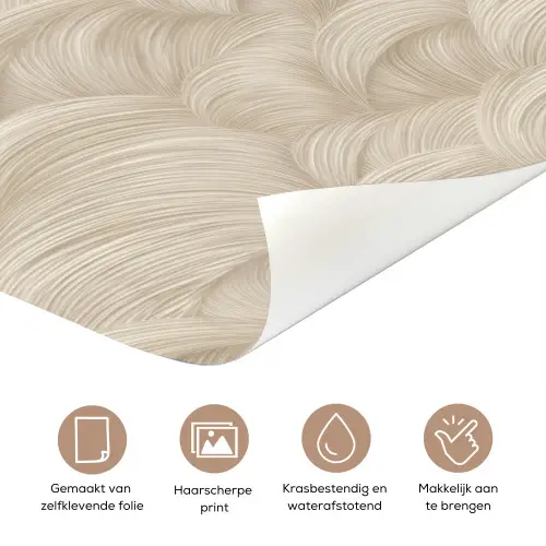 Bogen - Patroon - Beige deurposter klein 289 -closeup_NL