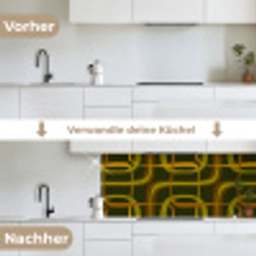 Jaren 70 - Retro - Groen keuken achterwand 2 middel 871 -voor-na_DE