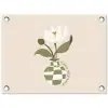 Bloem - Wit - Vaas - Quote tuinposter los doek klein -3d
