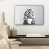 Kat - Bril - Mok - Pluizig canvas 2cm klein -sfeer6