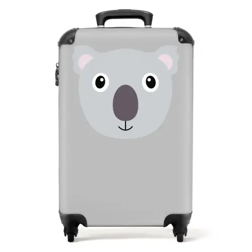 Dierenportret - Koala - grijs NBS - Handbagage koffer - Unisex middel -productfoto_recht